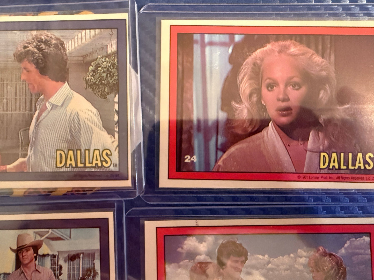 1981 Dallas TV Series Trading Cards 7 Card Lot Vintage Lorimar Set