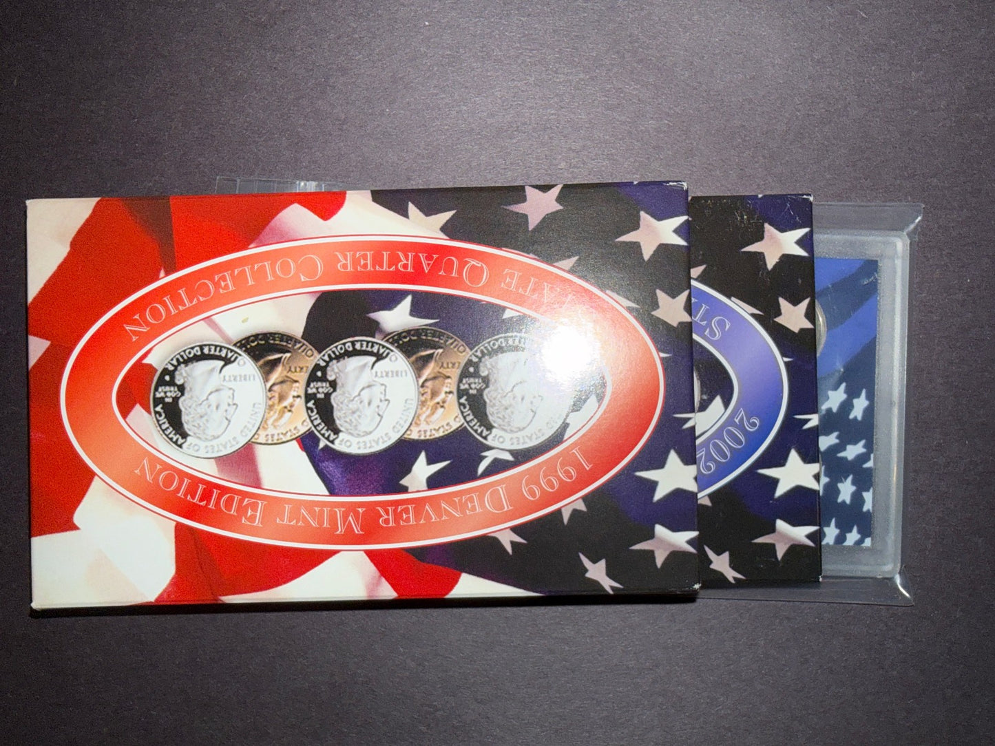 3 Pack US State Quarters Set 1999 D 2002 2004 Proof Coins Collection