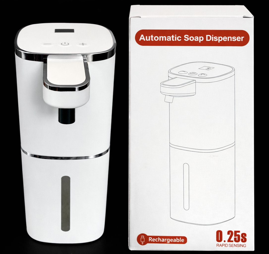 White Rechargeable Automatic Soap Dispenser Touchless Liquid Soap