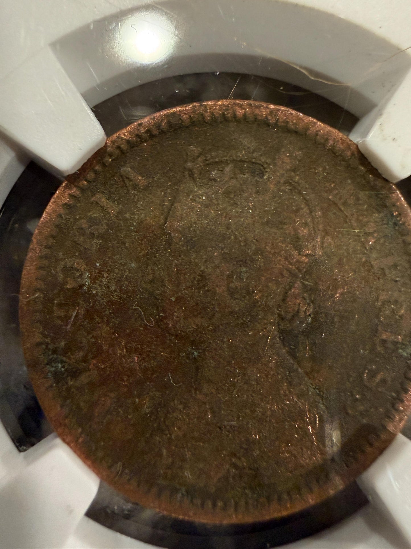 1888 British India 1/2 Pice NGC Genuine Colonial Era Copper Coin
