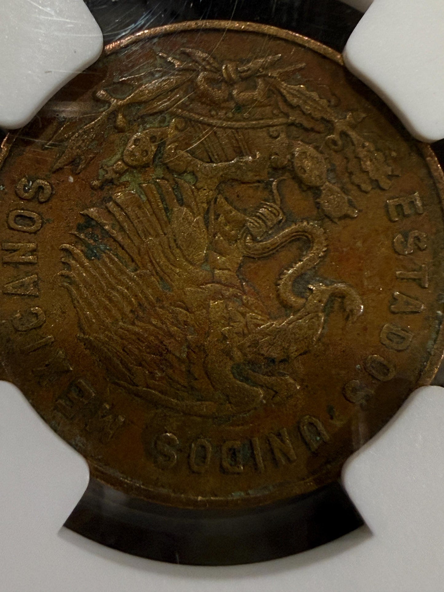 Mexico 5 Centavos 1954–1969 NGC Genuine Brass Mexican Coin Cinco Centavos