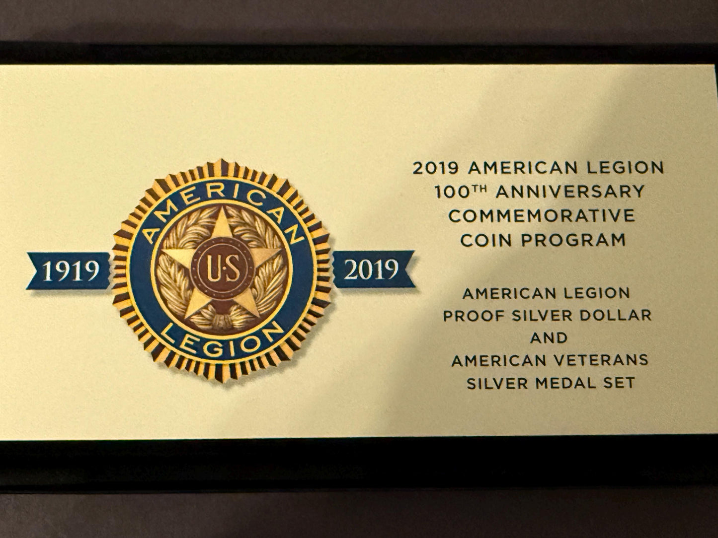 American Legion & American Veterans .999 Silver Set w/ COA Collectible