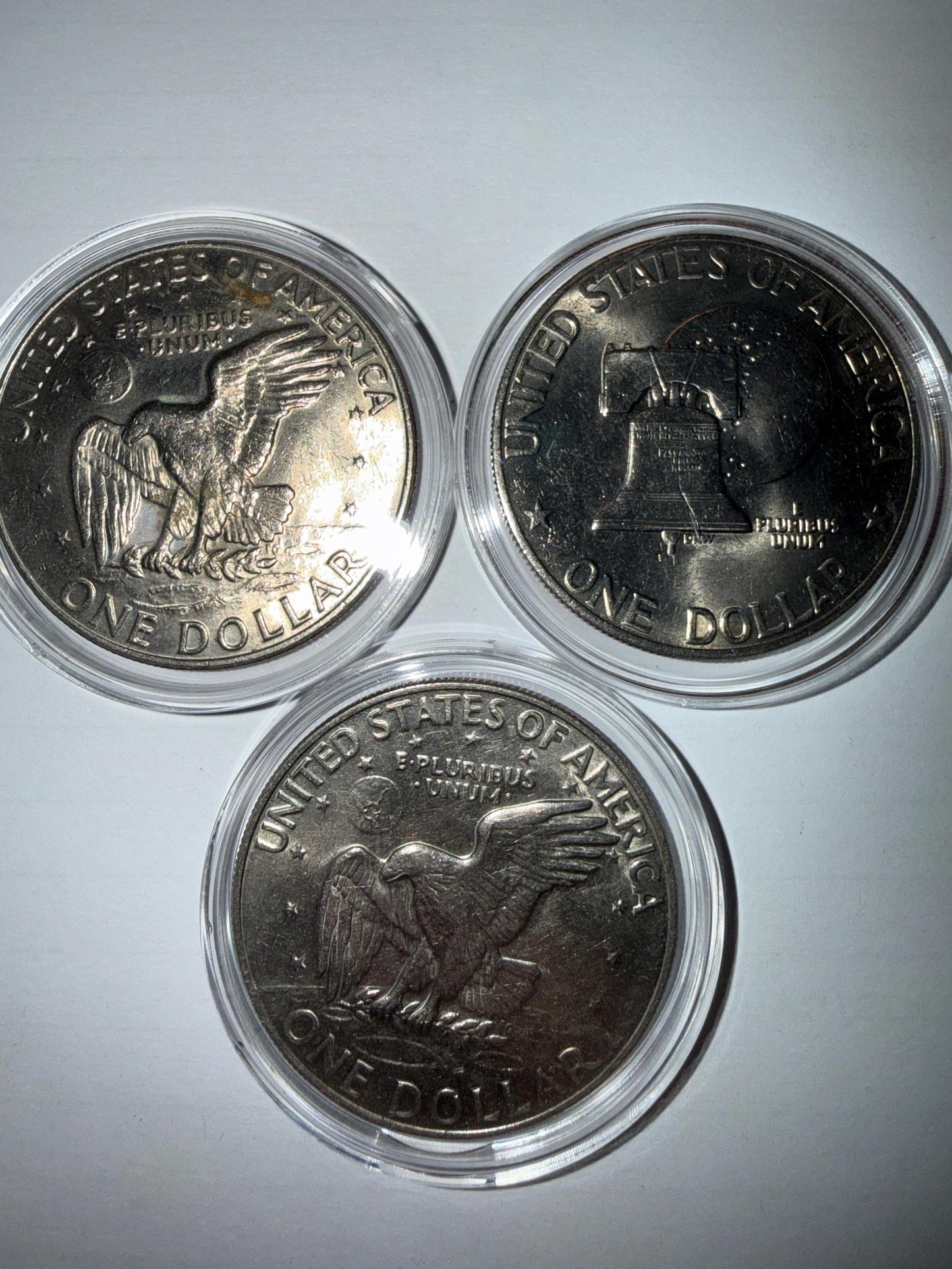 1976 Bicentennial Eisenhower Dollar + 2x 1974 Ike Dollars 3 Coin Set