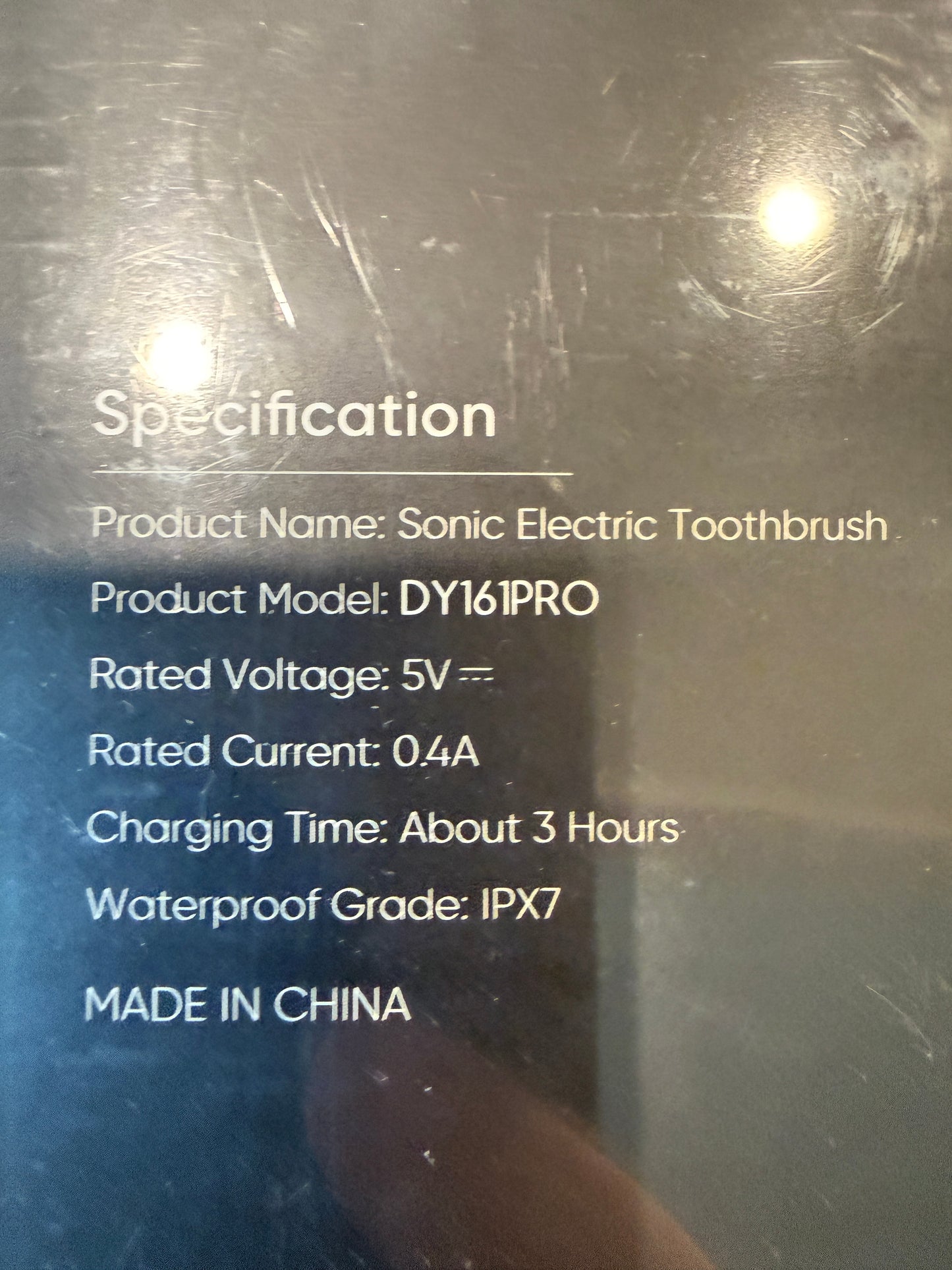 Sonic Electric Toothbrush DY161PRO Rechargeable Waterproof 5 Modes 8 Brush Heads