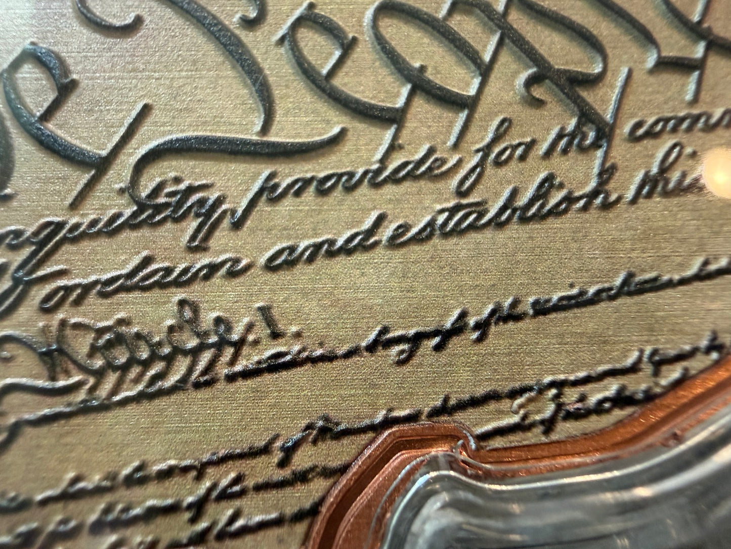 250 Years USA Shaped 10 AVDP oz .999 Fine Copper Bullion Bar Colorized