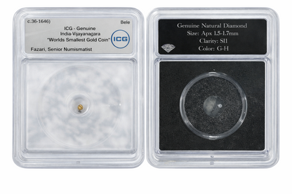 India Vijayanagara Gold Bele Coin 3 Pack Genuine Diamond Ancient Rare