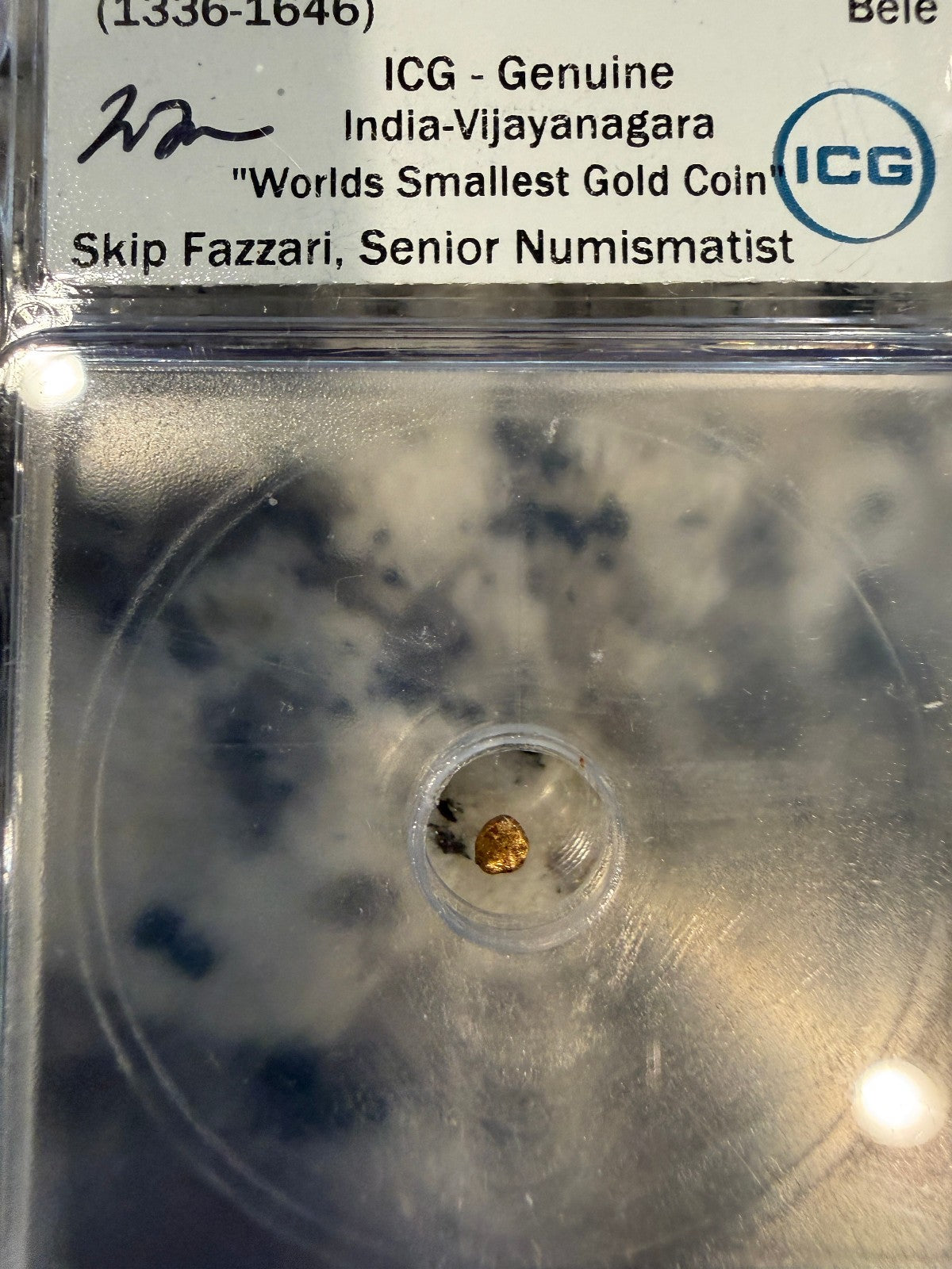 India Vijayanagara Gold Bele Coin 3 Pack Genuine Diamond Ancient Rare