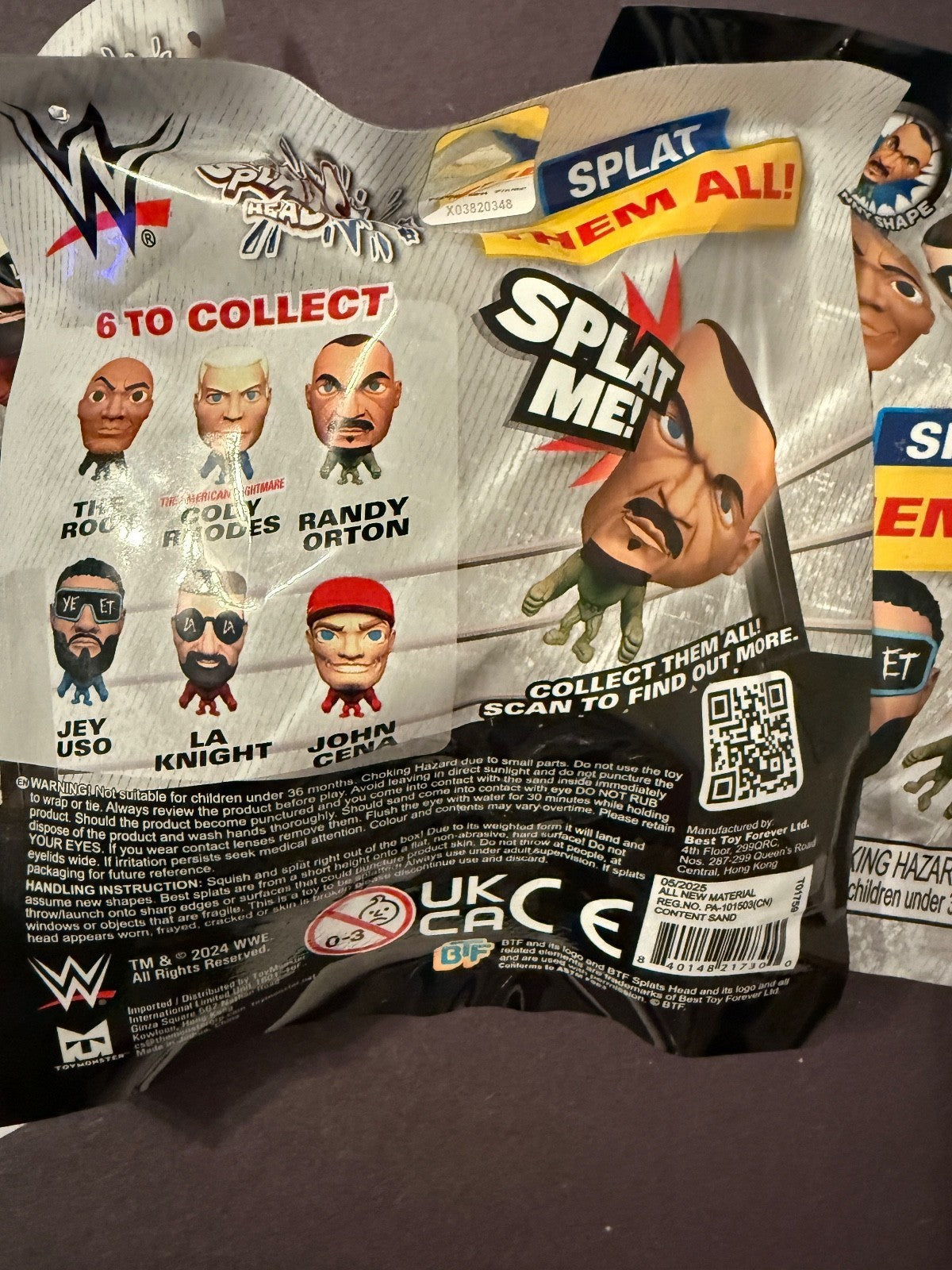 WWE Splat Them All 3 Pack Blind Bag Figures New Sealed Collectible Toys