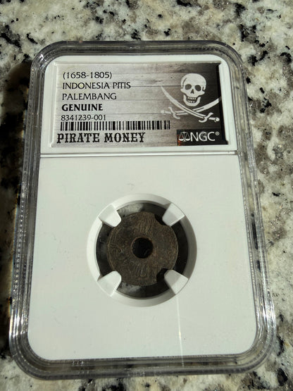 Ancient Coin Three Pack NGC Certified Pirate Money Indonesia Pitis