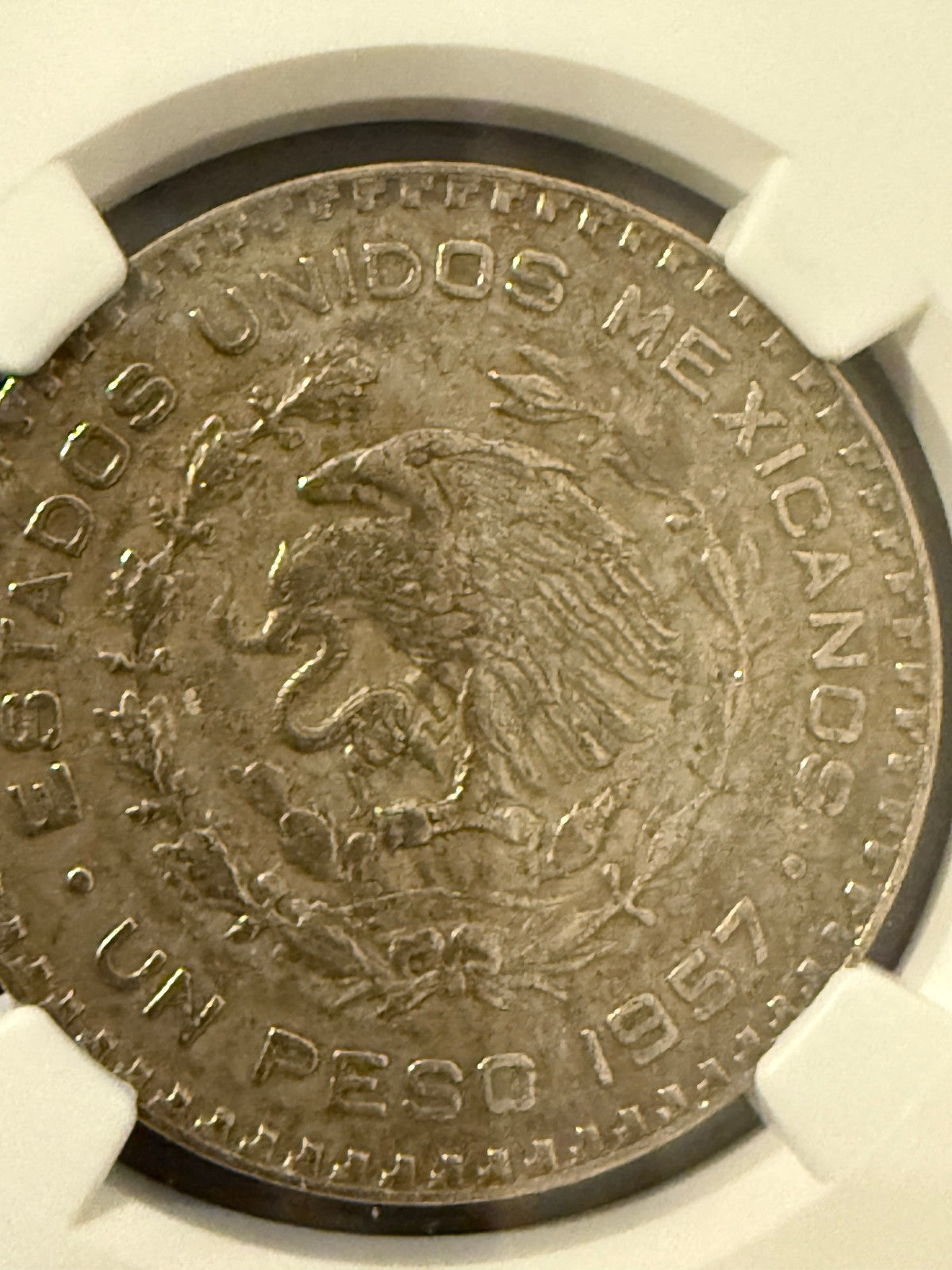 1957 Mo Mexico Peso Jose Morelos NGC Genuine Certified Silver Coin