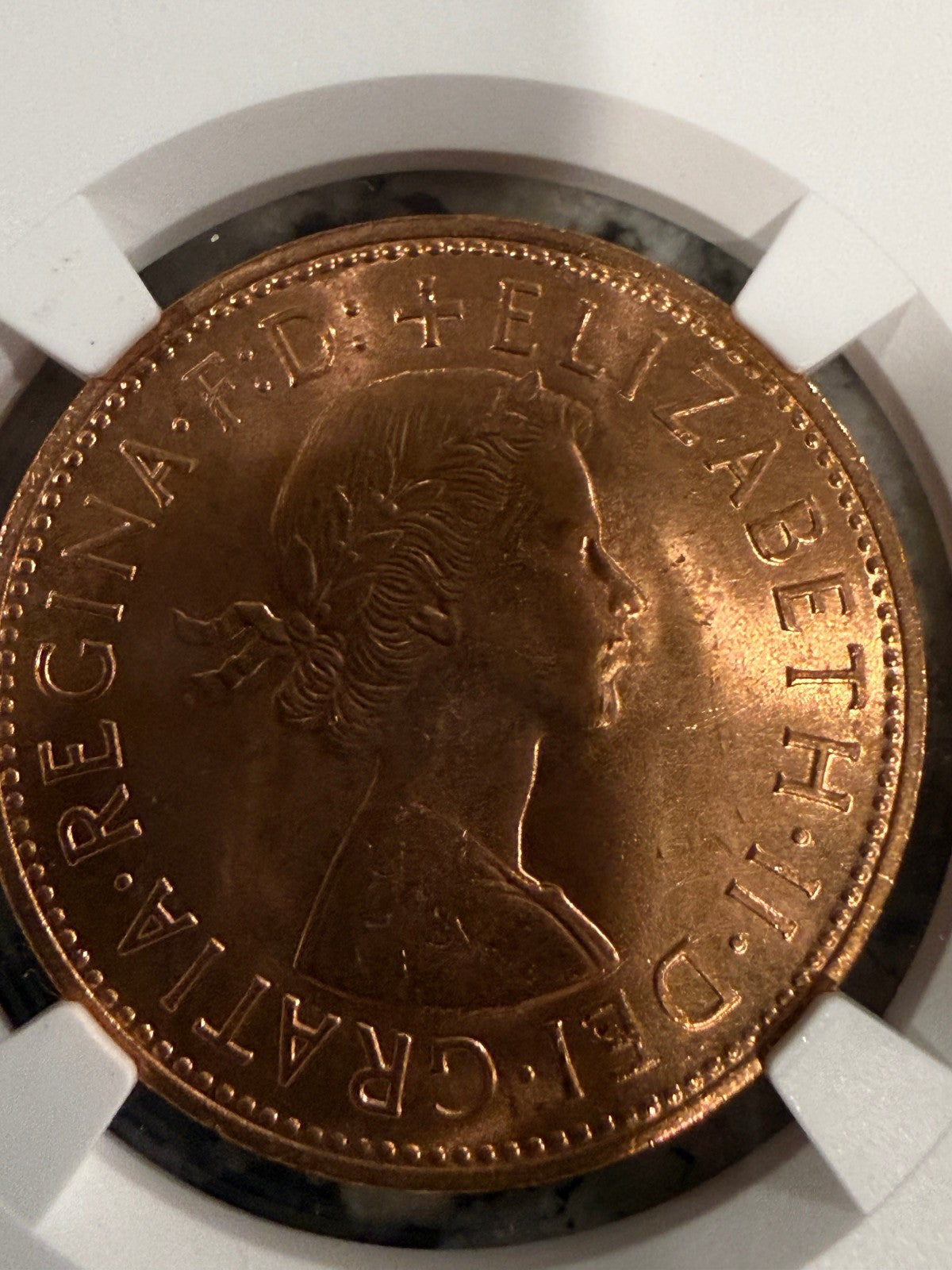 1954–1970 Great Britain Penny Queen Elizabeth II NGC Graded Slabbed Coin