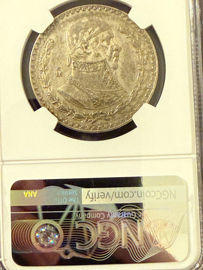 1957 Mo Mexico Peso Jose Morelos NGC Genuine Certified Silver Coin