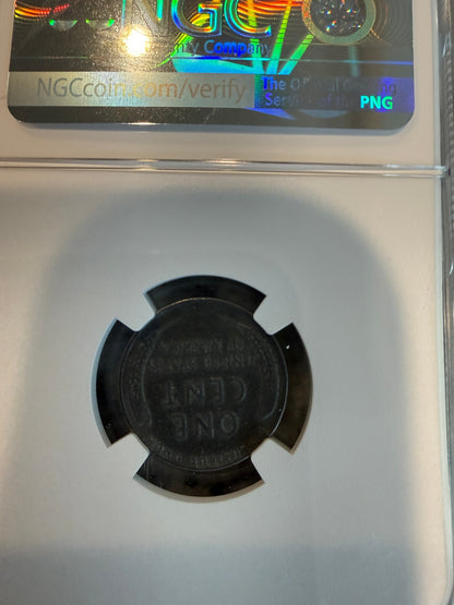 1943 Steel Cent WWII NGC Genuine & 1945-46 India 1/2 Anna King George VI