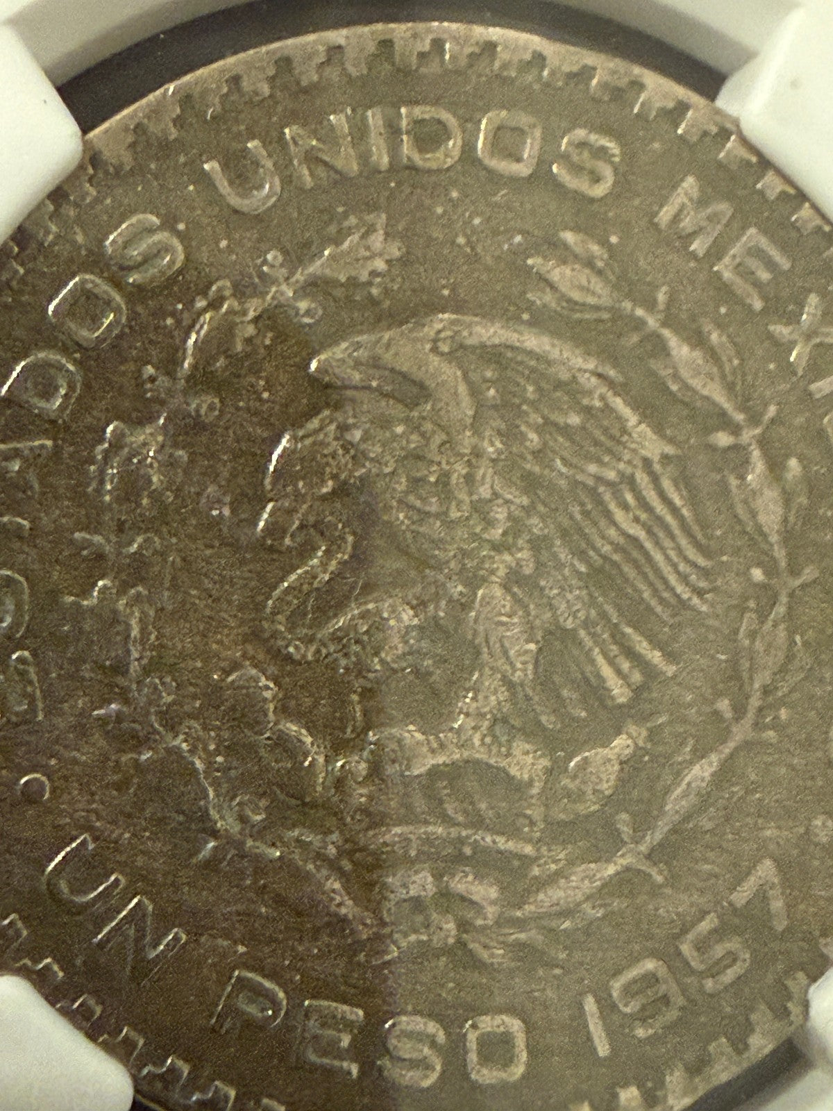 1957 Mo Mexico Peso Jose Morelos NGC Genuine Certified Silver Coin