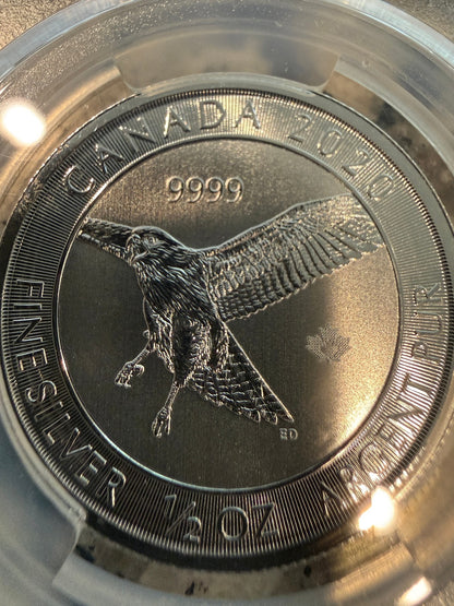 2020 Canada 1/2 oz Silver Red Tailed Hawk $2 Coin PCGS MS68 .9999 Fine