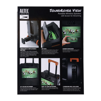 Altec Lansing SoundRover View 14" 1080p Portable Bluetooth Party Speaker