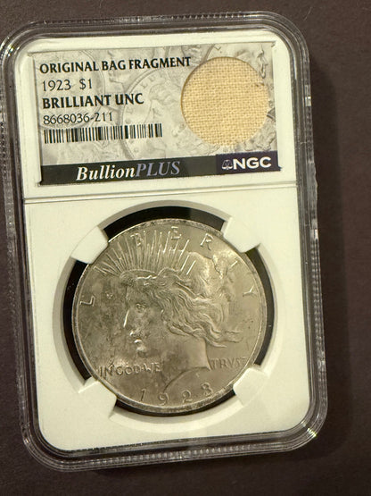 1923 Peace Silver Dollar $1 BU Brilliant Uncirculated US Mint Original