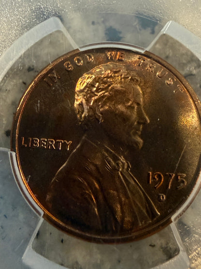 1975 D Lincoln Memorial Cent PCGS MS64RD Red Denver Mint Penny