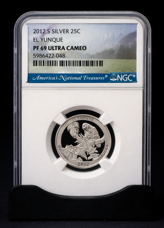 2012-S Silver El Yunque Quarter PF69 Ultra Cameo NGC Puerto Rico