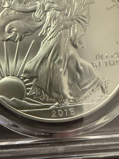 2016 American Silver Eagle PCGS MS70 First Strike 30th Anniversary Coin
