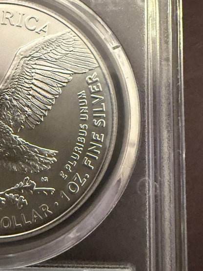 2024 Silver Eagle PCGS MS70 First Day of Issue Perfect Grade