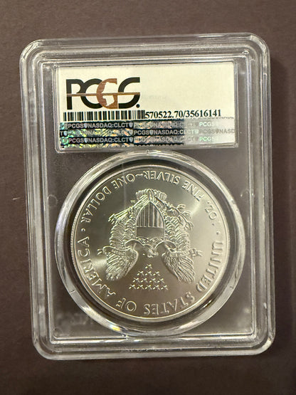 2016 American Silver Eagle PCGS MS70 First Strike 30th Anniversary Coin