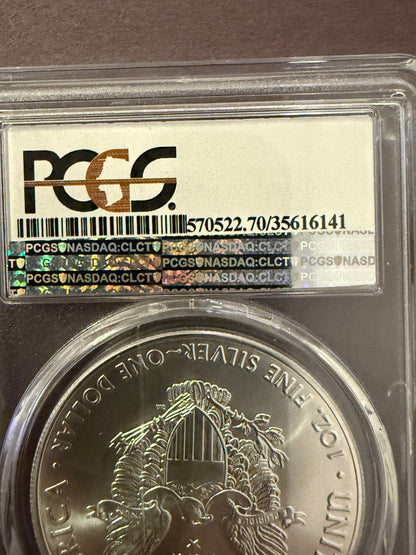 2016 American Silver Eagle PCGS MS70 First Strike 30th Anniversary Coin