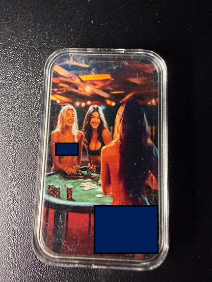 2025 Tank Girls Daytime Playtime 1oz .999 Silver Colorized Art Bar