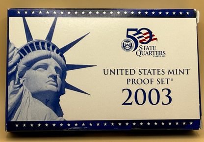 2003 US Mint Proof Set With Box & COA San Francisco Original Packaging