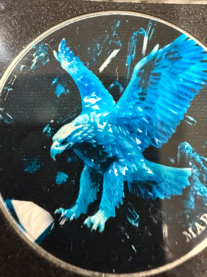2024 American Silver Eagle Aquamarine Edition 1 oz .9999 Silver Coin