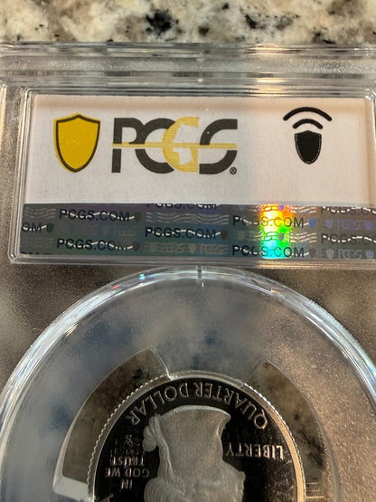 2019 S Silver War In The Pacific Quarter PCGS PR69DCAM Proof