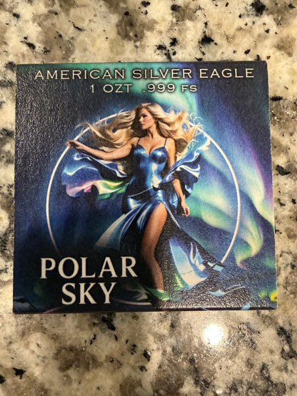 2025 American Silver Eagle Polar Sky Colorized 1 oz .999 Fine Silver Coin