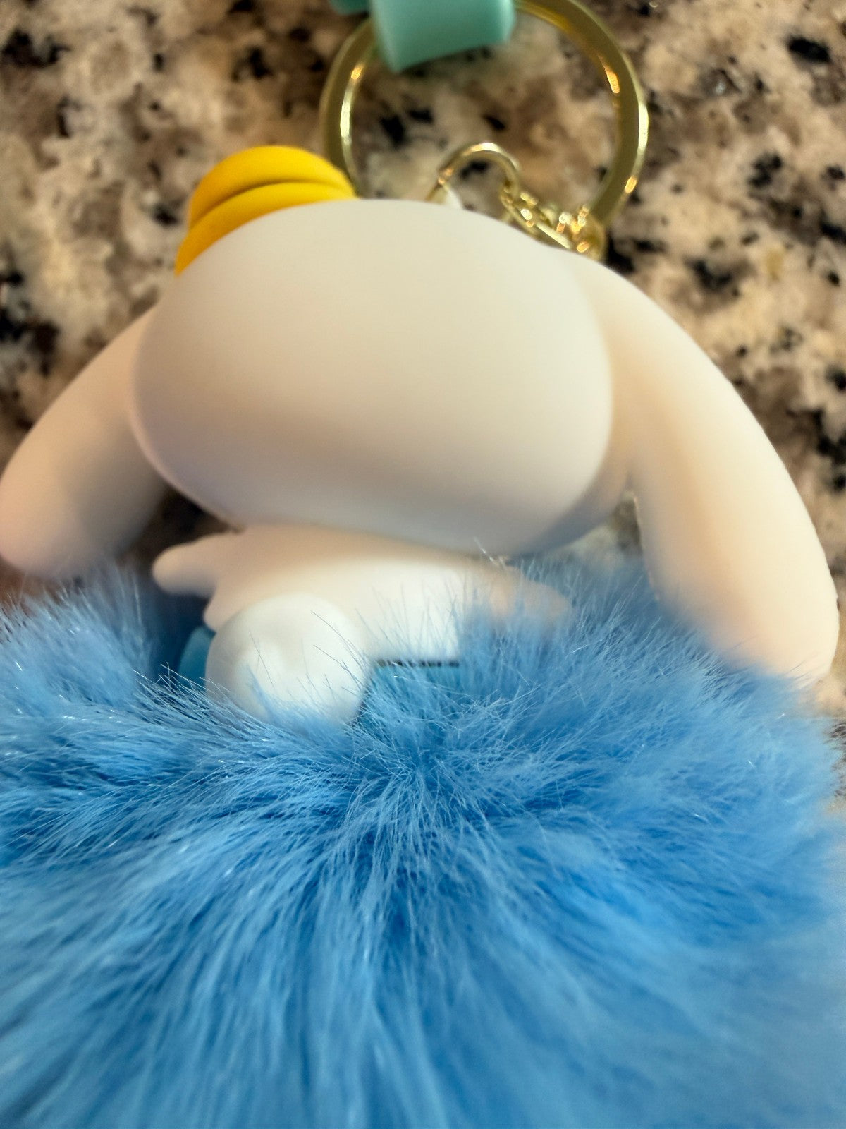 Sanrio Kuromi Cinnamoroll Pom Pom Keychain Set Cute Kawaii Plush Charms