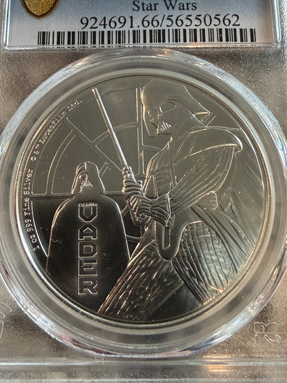 2022 Niue 1 oz Silver Darth Vader Coin PCGS MS66 Star Wars