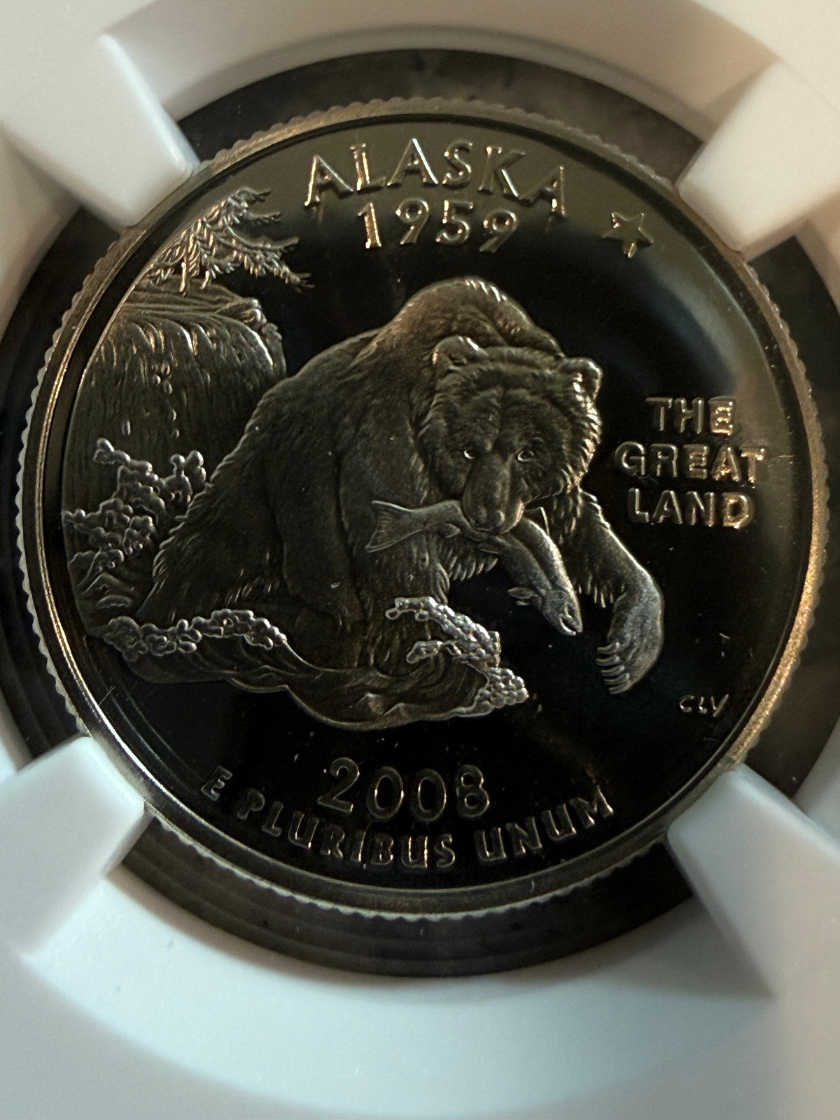 2008 S Alaska State Quarter Gem Proof NGC PF Deep Cameo 25C Clad