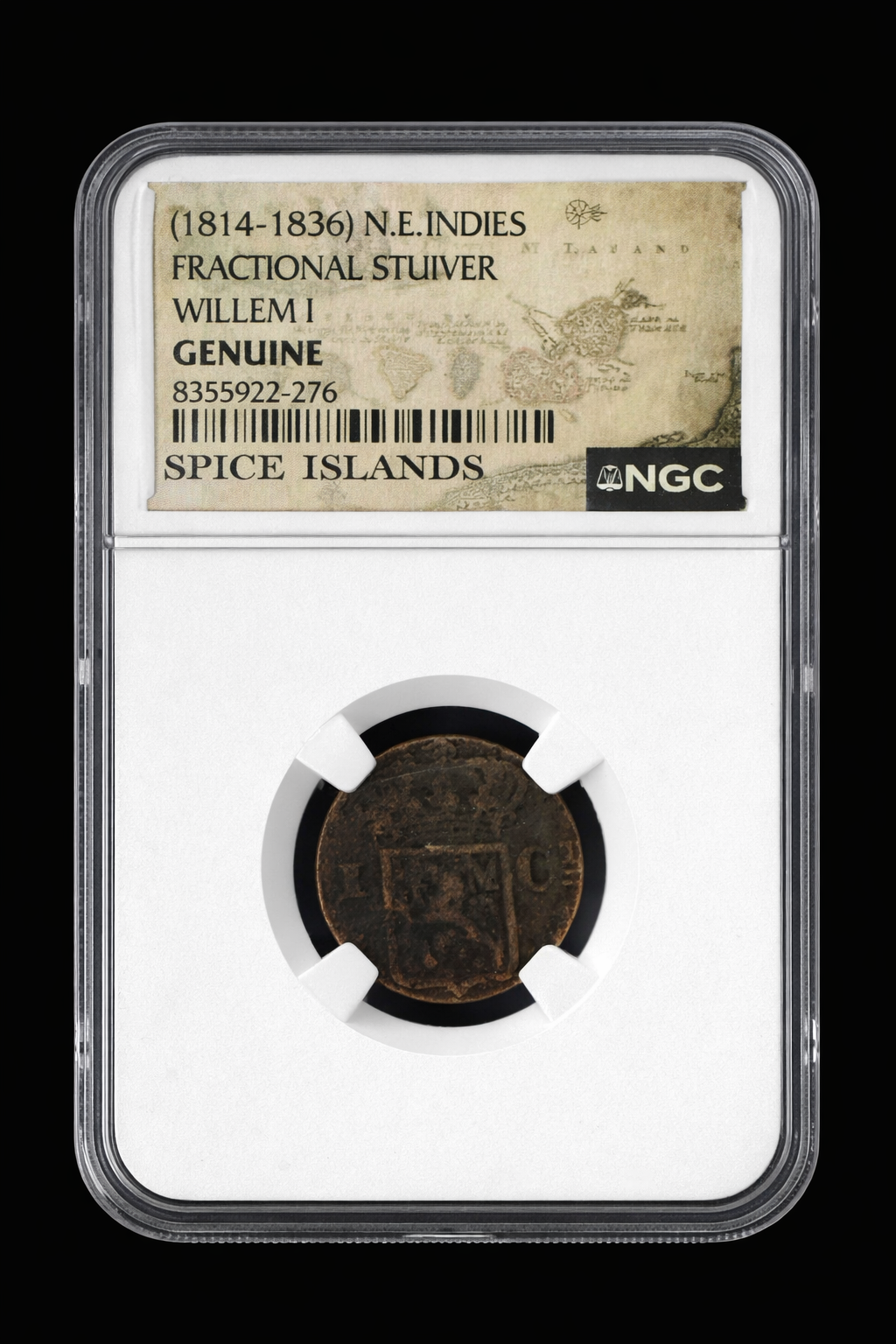 1814-1836 Netherlands East Indies Stuiver Willem I NGC Genuine Coin