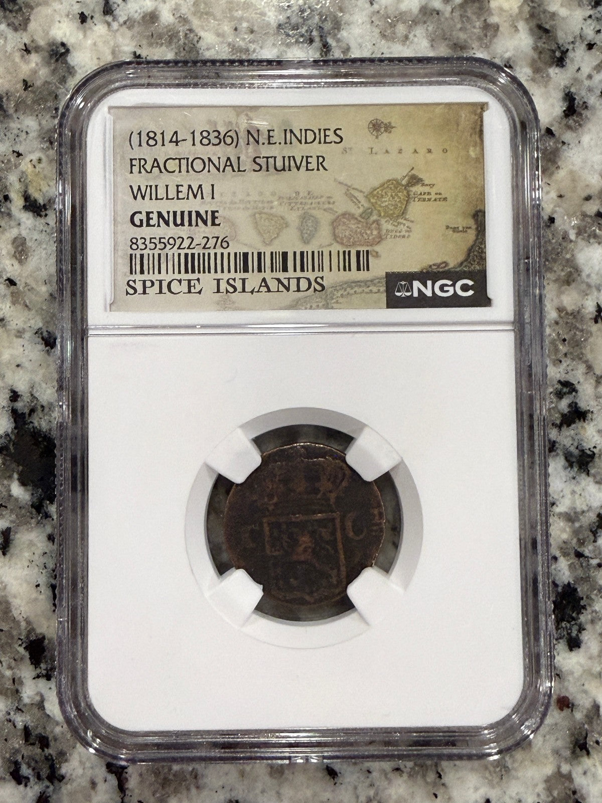 1814-1836 Netherlands East Indies Stuiver Willem I NGC Genuine Coin