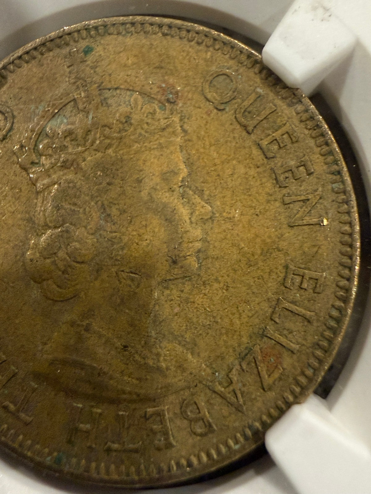 1967 Jamaica Penny NGC Genuine Slabbed Coin Queen Elizabeth II Caribbean