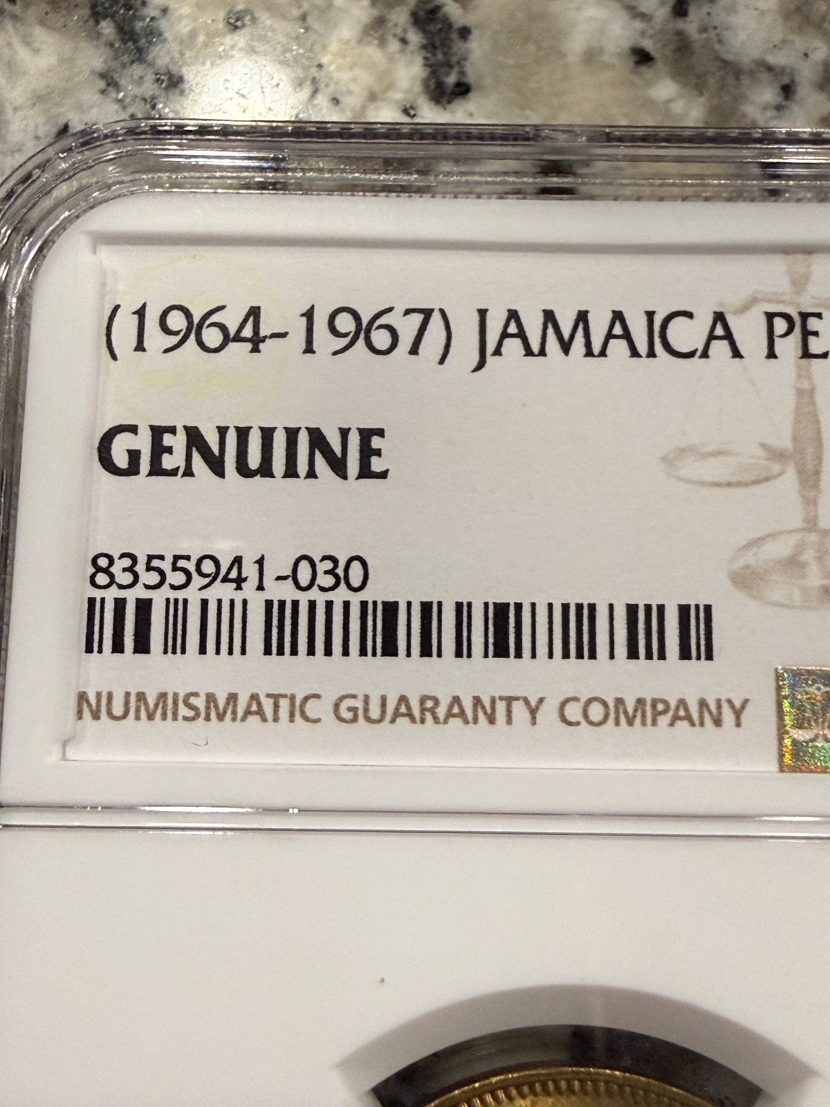 1967 Jamaica Penny NGC Genuine Queen Elizabeth II Caribbean Coin