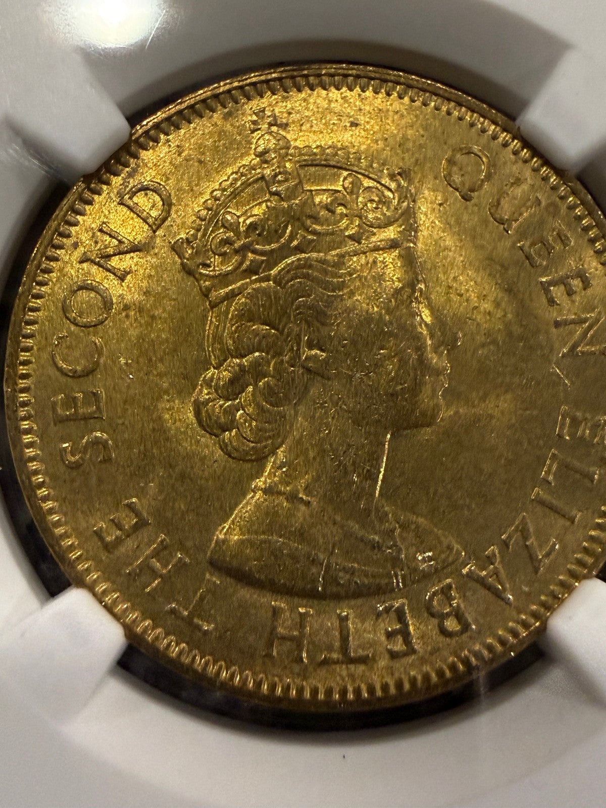 1967 Jamaica Penny NGC Genuine Queen Elizabeth II Caribbean Coin