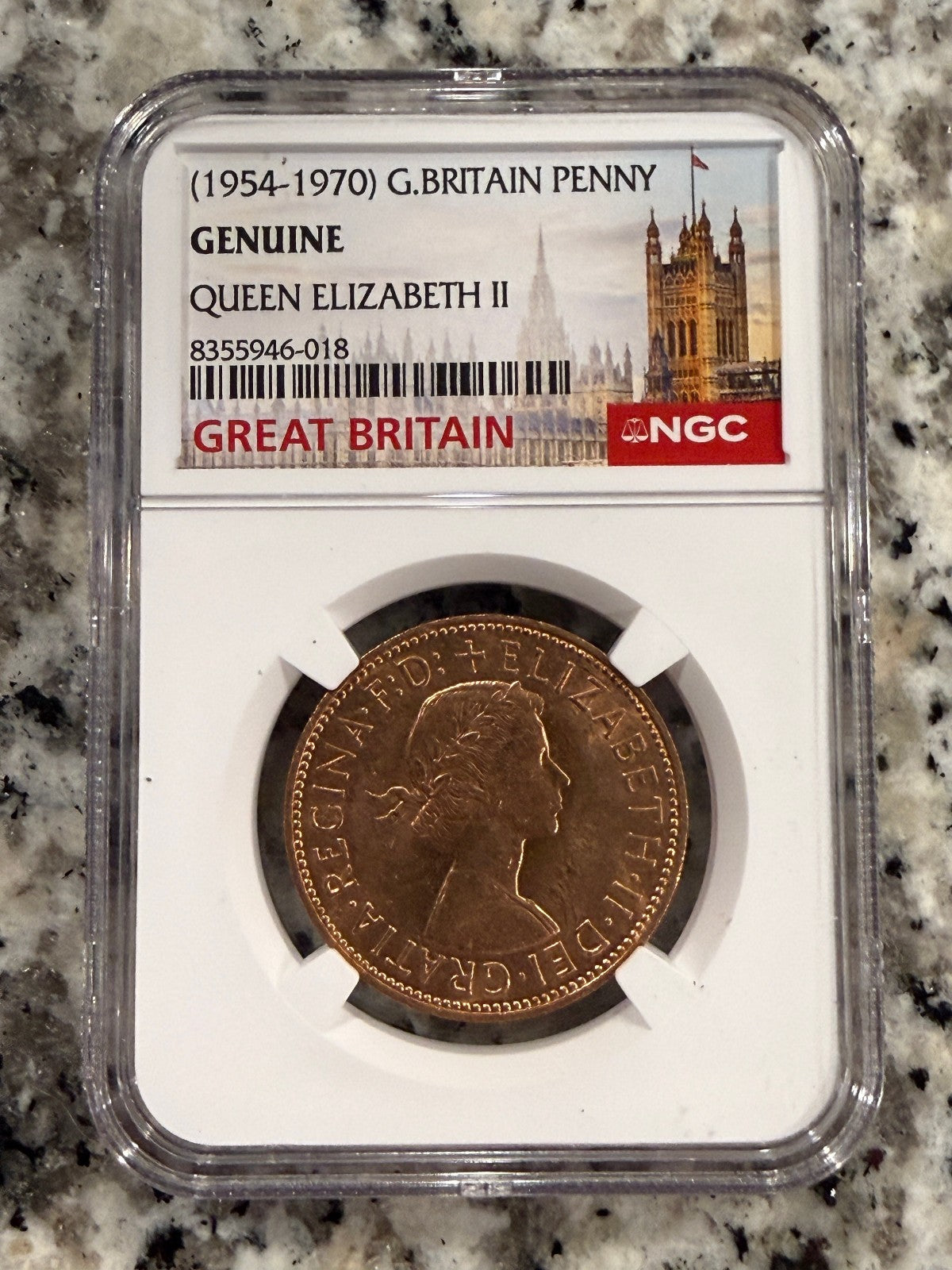 1954-1970 Great Britain Penny Queen Elizabeth II NGC Genuine Coin