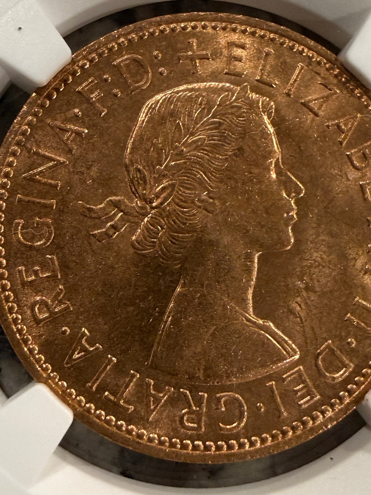 1954-1970 Great Britain Penny Queen Elizabeth II NGC Genuine Coin