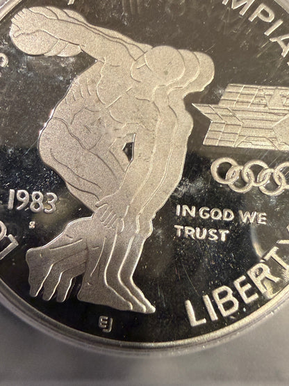 1983-S Olympic Silver Dollar ICG PR70 DCAM Proof LA XXIII Commemorative