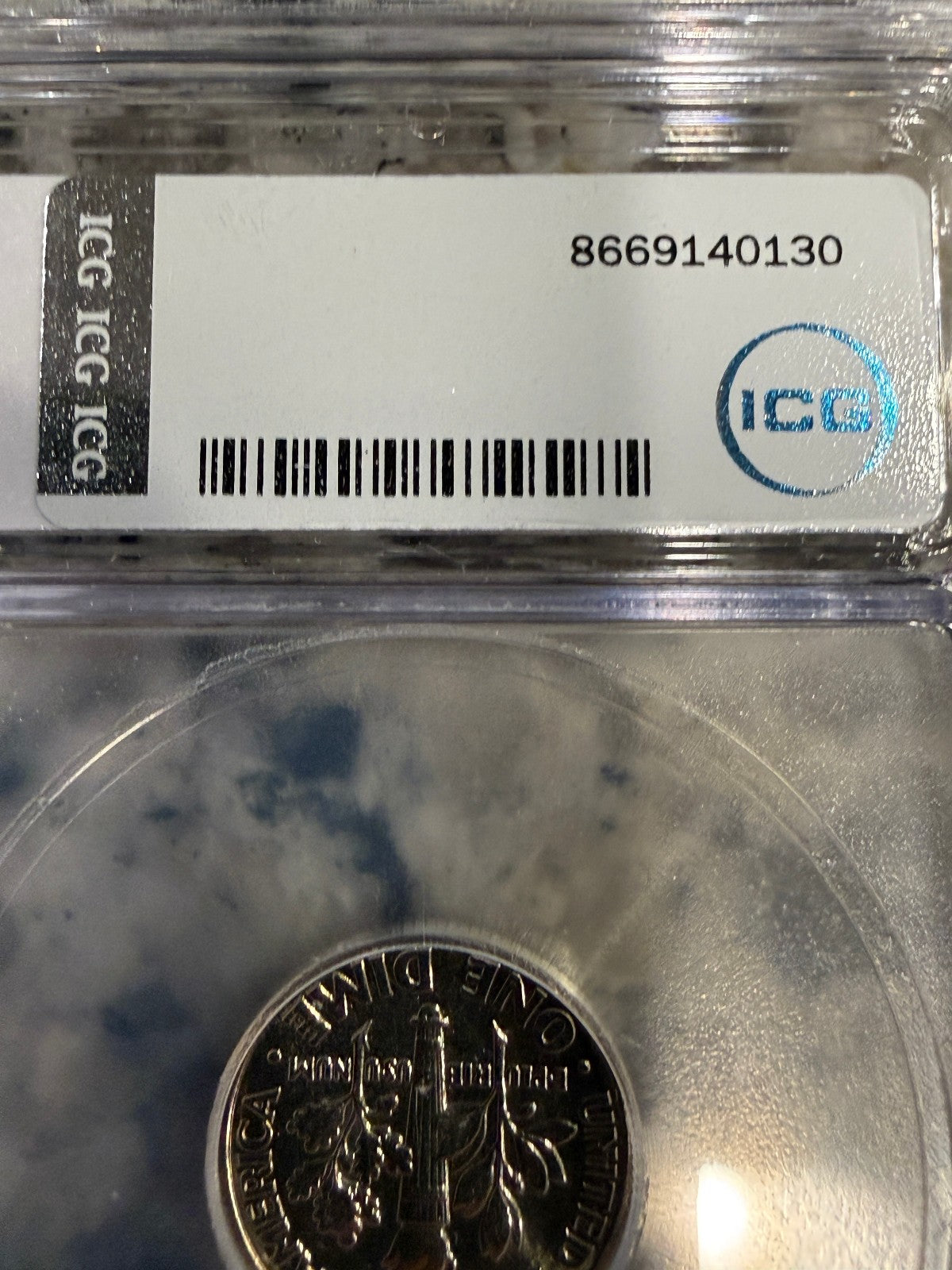 1998 P Roosevelt Dime ICG MS68 FB Full Bands Gem Uncirculated Certified