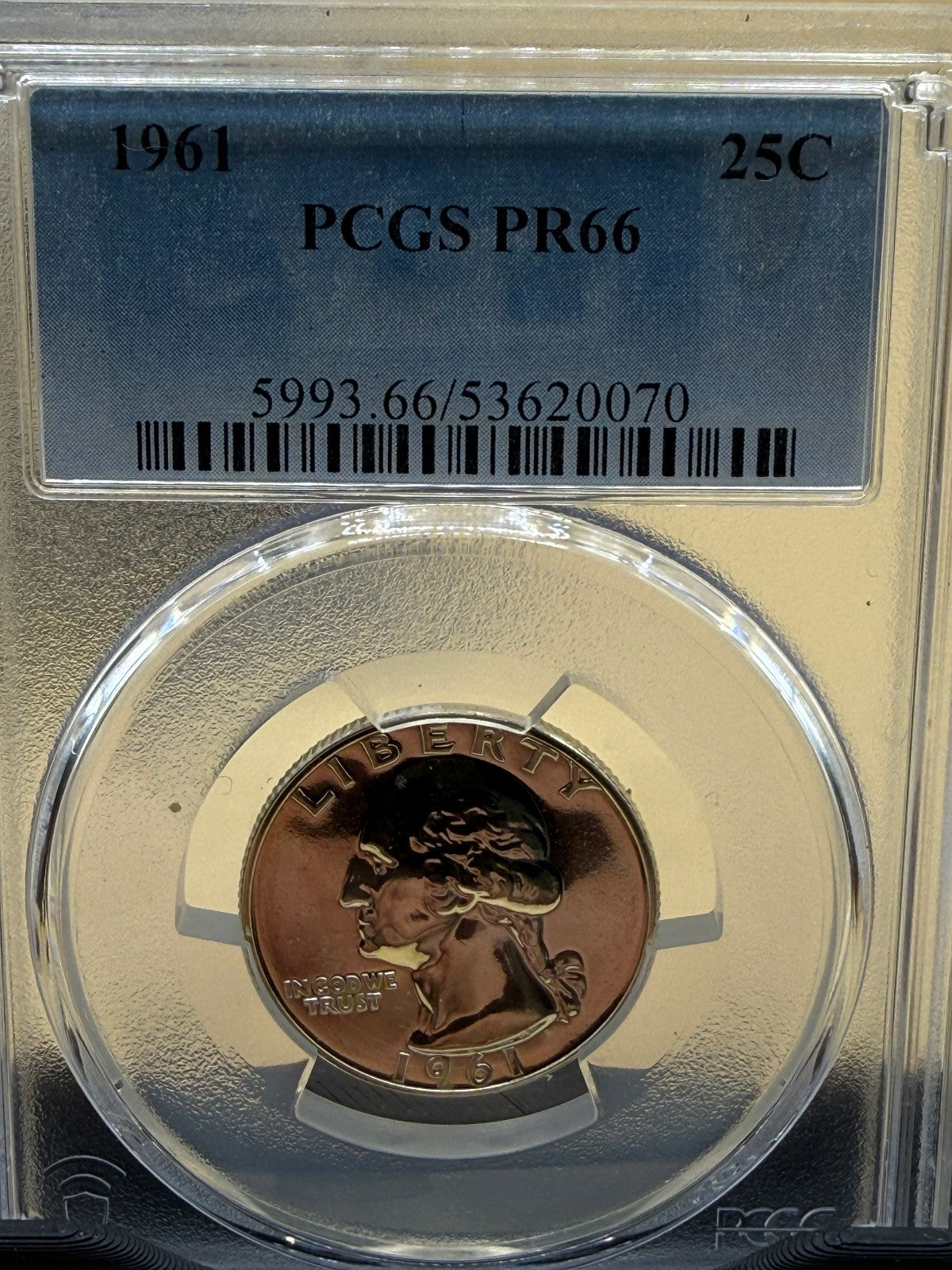 1961 PR66 Silver Washington Quarter & 2012-S PR69DCAM Jefferson PCGS Set