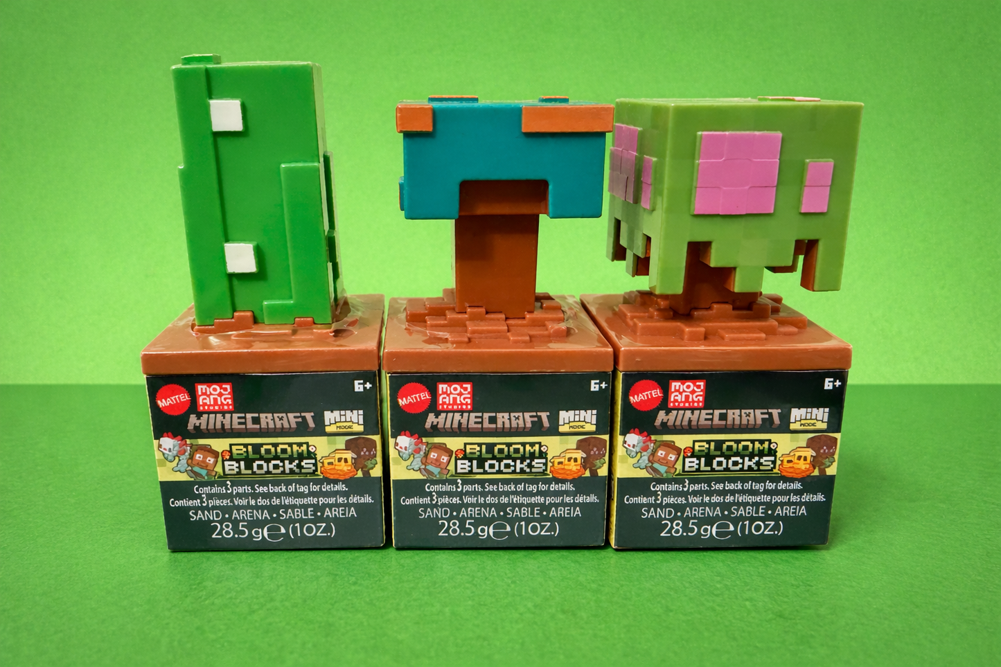 Minecraft Mini Mode Bloom Blocks 3 Pack Sand Arena Figures Mojang