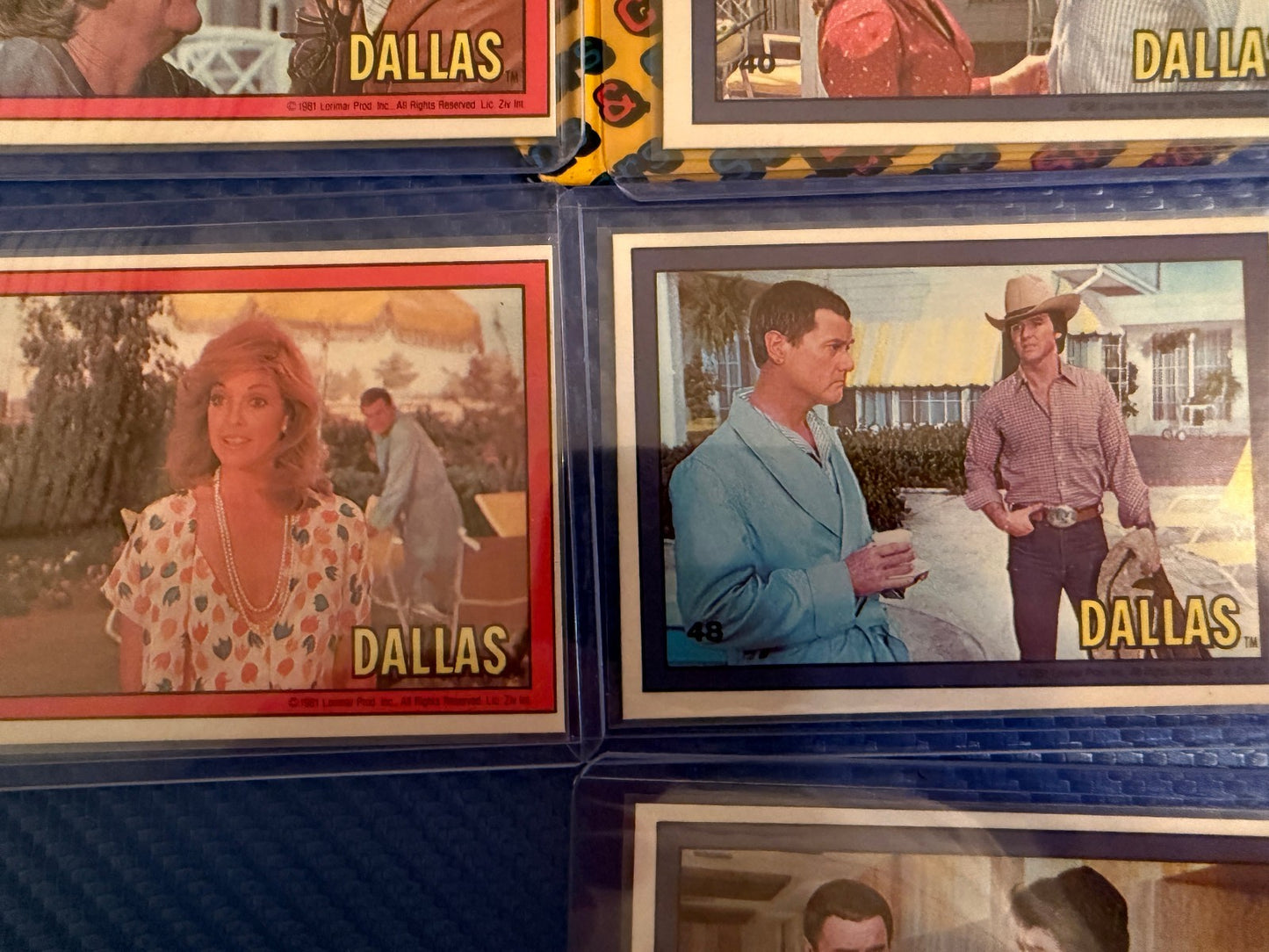 1981 Dallas TV Series Trading Cards 7 Card Lot Vintage Lorimar Set