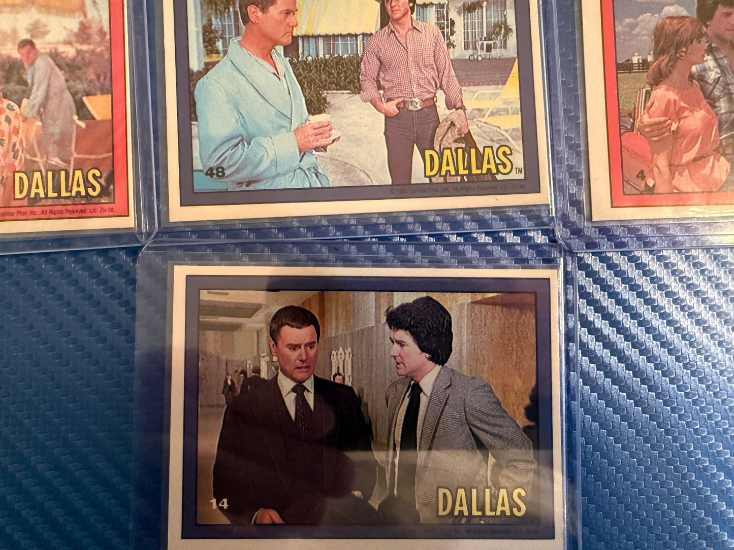 1981 Dallas TV Series Trading Cards 7 Card Lot Vintage Lorimar Set