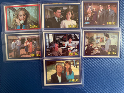 1981 Dallas TV Series Trading Cards Lot 7 Card Set Vintage Lorimar Collectible