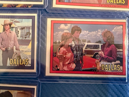 1981 Dallas TV Series Trading Cards 7 Card Lot Vintage Lorimar Set